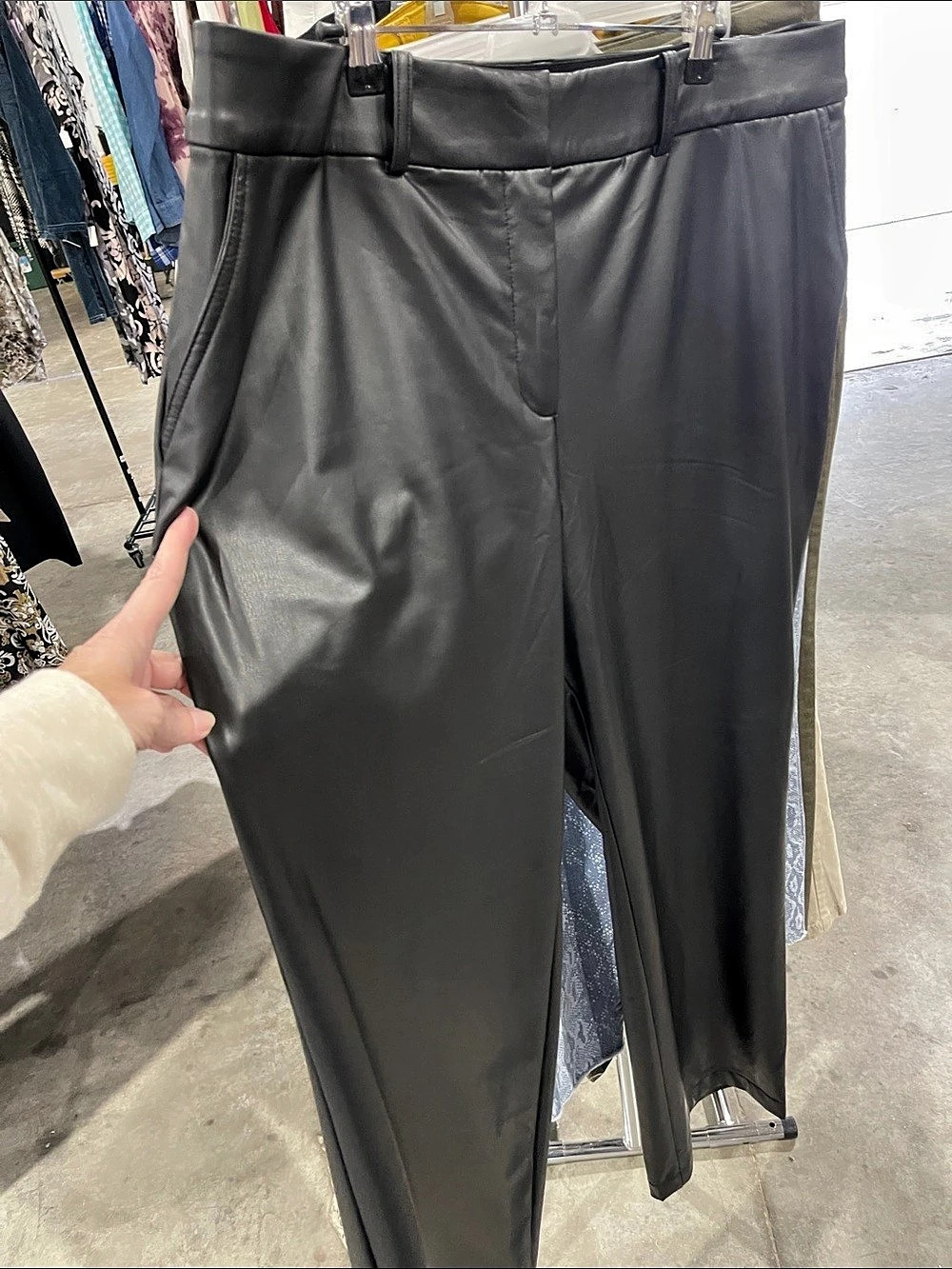 Lane Bryant Faux-Leather Pull-On Pants Black Size 18 NWT